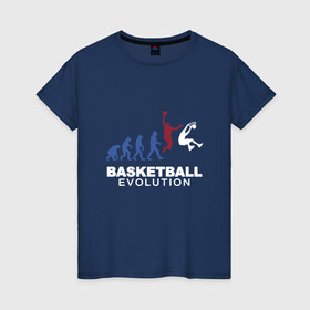 Женская футболка хлопок с принтом Баскетбольная эволюция в Тюмени, 100% хлопок | прямой крой, круглый вырез горловины, длина до линии бедер, слегка спущенное плечо | and1 | basketball | coach | evolution | game | james | jordan | lebron | monkey | mvp | nba | player | slam dunk | sport | streetball | team | баскетбол | баскетболист | бросок | джеймс | джордан | игра | игрок | леброн | мяч | нба | обезьяна | 