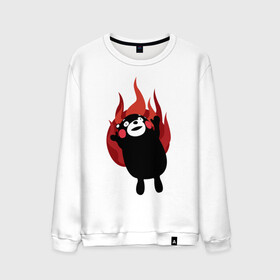 Мужской свитшот хлопок с принтом Kumamon в Тюмени, 100% хлопок |  | fire | for | glory | hell | japan | of course | ofc | satan | the | иероглифы | кумамон | медведь | огонь | пожар | япония