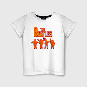Детская футболка хлопок с принтом The Beatles  в Тюмени, 100% хлопок | круглый вырез горловины, полуприлегающий силуэт, длина до линии бедер | битлз | британская | группа | джон леннон | джордж харрисон | ливерпуль | пол маккартни | ринго старр | рок