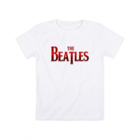 Детская футболка хлопок с принтом The Beatles в Тюмени, 100% хлопок | круглый вырез горловины, полуприлегающий силуэт, длина до линии бедер | битлз | британская | группа | джон леннон | джордж харрисон | ливерпуль | пол маккартни | ринго старр | рок
