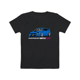 Детская футболка хлопок с принтом Subaru Impreza WRX STI (GD) в Тюмени, 100% хлопок | круглый вырез горловины, полуприлегающий силуэт, длина до линии бедер | impreza wrx sti | subaru | subaru impreza | subaru impreza wrx sti | wrx sti