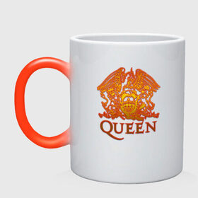 Кружка хамелеон с принтом Queen в Тюмени, керамика | меняет цвет при нагревании, емкость 330 мл | queen | богемская рапсодия | брайан мэи | британская | группа | королева | роджер тейлор | рок | фредди меркьюри