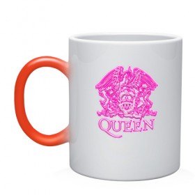 Кружка хамелеон с принтом Queen в Тюмени, керамика | меняет цвет при нагревании, емкость 330 мл | queen | богемская рапсодия | брайан мэи | британская | группа | королева | роджер тейлор | рок | фредди меркьюри