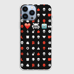 Чехол для iPhone 13 Pro Max с принтом Love, Death + Robots в Тюмени,  |  | Тематика изображения на принте: dead | deads | death | netflix | pattern | robot | robots | и роботы | любовь | мультик | нетфликс | паттерн | роботы | сериал | смайлики | смайлы