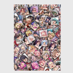 Скетчбук с принтом Ахегао цвет в Тюмени, 100% бумага
 | 48 листов, плотность листов — 100 г/м2, плотность картонной обложки — 250 г/м2. Листы скреплены сверху удобной пружинной спиралью | Тематика изображения на принте: ahegao | anime | color | manga | аниме | ахегао | коллаж | комиксы | лицо | манга | паттрен | цветной