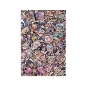 Обложка для паспорта матовая кожа с принтом  Ахегао цвет  в Тюмени, натуральная матовая кожа | размер 19,3 х 13,7 см; прозрачные пластиковые крепления | ahegao | anime | color | manga | аниме | ахегао | коллаж | комиксы | лицо | манга | паттрен | цветной