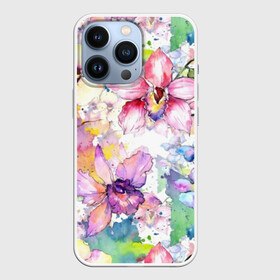 Чехол для iPhone 13 Pro с принтом Цветы в Тюмени,  |  | art | bright | colors | drops | field | flowers | painting | splashes | watercolor | акварель | брызги | живопись | искусство | капли | полевые | цвета | цветы | яркие