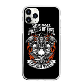 Чехол для iPhone 11 Pro матовый с принтом Whells of fire в Тюмени, Силикон |  | biker | death | emblem | fire | flame | hel | knife | logo | motorcycle | retro | sign | skeleton | skull | slogan | vintage | байкер | винтаж | девиз | детали | знак | каска | логотип | лозунг | мотоцикл | мотоциклист | надпись | нестандартные | нож | ог