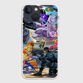 Чехол для iPhone 13 mini с принтом Super Smash Bros ultimate в Тюмени,  |  | game | mario | nintendo | nintendo all star | pikachu | pokemon | super smash bros | ultimate | джиглипафф | донки конг | зельда | игры | линк | марио | нинтендо | пикачу | покемоны | эш