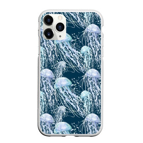 Чехол для iPhone 11 Pro матовый с принтом Медузы в Тюмени, Силикон |  | Тематика изображения на принте: bubbles | cant | depth | dome | float | flock | jellyfish | long | mirror | sea | shimmer | tails | transparent | water | вода | глубина | длинные | зеркальное | косяк | купол | медузы | мерцание | море | плывут | прозрачные | пузыри | стая | хвосты