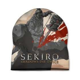 Шапка 3D с принтом SEKIRO SHADOWS DIE TWICE в Тюмени, 100% полиэстер | универсальный размер, печать по всей поверхности изделия | bloodborne | dark souls | from software | sekiro shadows die twice | дважды | ниндзя | самурай | секиро | синоби | сложна | сложная игра | тени | умирают | япония