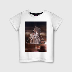 Детская футболка хлопок с принтом ДАЗАЙ в Тюмени, 100% хлопок | круглый вырез горловины, полуприлегающий силуэт, длина до линии бедер | Тематика изображения на принте: бродячие псы | дадзай | осаму | осаму дазай