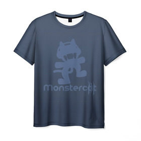 Мужская футболка 3D с принтом Monstercat в Тюмени, 100% полиэфир | прямой крой, круглый вырез горловины, длина до линии бедер | monstercat | клуб | клубная музыка | кот | котенок | кошка | лейбл | монстар | монстар кет | монстер | музыка | танцевальная музыка | электронная | электронная музыка