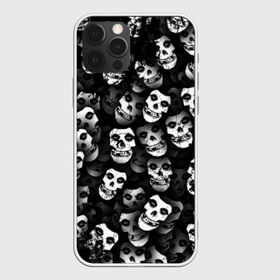 Чехол для iPhone 12 Pro Max с принтом Призраки Мисфитс в Тюмени, Силикон |  | misfits | punk | punk rock | rock | лицо | мисфитс | панк | панк рок | паттрен | призрак | рок | скелет | череп | черно белый