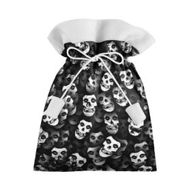 Подарочный 3D мешок с принтом Призраки Мисфитс в Тюмени, 100% полиэстер | Размер: 29*39 см | Тематика изображения на принте: misfits | punk | punk rock | rock | лицо | мисфитс | панк | панк рок | паттрен | призрак | рок | скелет | череп | черно белый