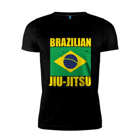 Мужская футболка премиум с принтом Brazilian Jiu Jitsu в Тюмени, 92% хлопок, 8% лайкра | приталенный силуэт, круглый вырез ворота, длина до линии бедра, короткий рукав | box | boxing | bruce lee | champion | dragon | fight | fighter | judo | muay thai | team | tiger | ufc | али | боевые | боец | бой | бокс | боксер | борьба | брюс ли | воин | дзюдо | дракон | единоборства | искусство | карате | контакт | кулак | лев