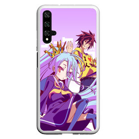 Чехол для Honor 20 с принтом No Game No Life в Тюмени, Силикон | Область печати: задняя сторона чехла, без боковых панелей | ngnl | no game no life | аниме | без игры жизни нет | изуна | манга | нет игры   нет жизни | сора и сиро | широ