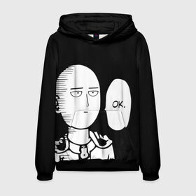 Мужская толстовка 3D с принтом One Punch Man в Тюмени, 100% полиэстер | двухслойный капюшон со шнурком для регулировки, мягкие манжеты на рукавах и по низу толстовки, спереди карман-кенгуру с мягким внутренним слоем. | one punch man | onepunchman | oppai | аниме | ван панч мен | ванпанчмен | манга | сайтама | супергерои | человек один удар