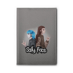 Обложка для автодокументов с принтом Sally Face в Тюмени, натуральная кожа |  размер 19,9*13 см; внутри 4 больших “конверта” для документов и один маленький отдел — туда идеально встанут права | blue | diane | face | fisher | gizmo | henry | johnson | killer | larry | sally | генри | гизмо | джонсон | диана | ларри | лицо | салли | фейс | фишер