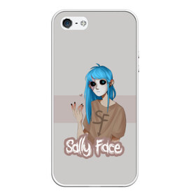 Чехол для iPhone 5/5S матовый с принтом Sally Face в Тюмени, Силикон | Область печати: задняя сторона чехла, без боковых панелей | blue | diane | face | fisher | gizmo | henry | johnson | killer | larry | sally | генри | гизмо | джонсон | диана | ларри | лицо | салли | фейс | фишер