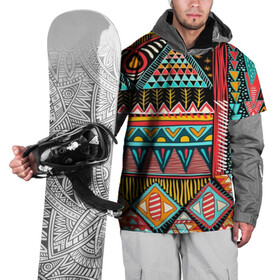 Накидка на куртку 3D с принтом Африканский стиль  в Тюмени, 100% полиэстер |  | africa | african | pattern | style | trend | африка | африканский стиль | геометрия | мода | орнамент | паттерн | стиль | тренд