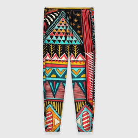 Женские брюки 3D с принтом Африканский стиль  в Тюмени, полиэстер 100% | прямой крой, два кармана без застежек по бокам, с мягкой трикотажной резинкой на поясе и по низу штанин. В поясе для дополнительного комфорта — широкие завязки | Тематика изображения на принте: africa | african | pattern | style | trend | африка | африканский стиль | геометрия | мода | орнамент | паттерн | стиль | тренд