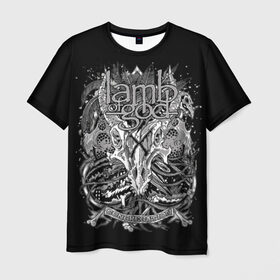 Мужская футболка 3D с принтом Lamb of God в Тюмени, 100% полиэфир | прямой крой, круглый вырез горловины, длина до линии бедер | death metal | lamb of god | log | грув метал | группы | метал | музыка | рок | трэш