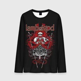 Мужской лонгслив 3D с принтом Lamb of God в Тюмени, 100% полиэстер | длинные рукава, круглый вырез горловины, полуприлегающий силуэт | Тематика изображения на принте: 