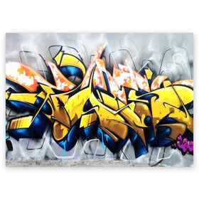 Поздравительная открытка с принтом Street art в Тюмени, 100% бумага | плотность бумаги 280 г/м2, матовая, на обратной стороне линовка и место для марки
 | Тематика изображения на принте: grafiti | paint | street art | urban | город | граффити | искусство | кирпичи | краски | рисунки | стена | улицы | уличное искусство