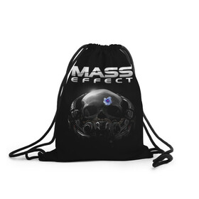 Рюкзак-мешок 3D с принтом Mass Effect в Тюмени, 100% полиэстер | плотность ткани — 200 г/м2, размер — 35 х 45 см; лямки — толстые шнурки, застежка на шнуровке, без карманов и подкладки | andromeda | n7 | игры | компьютерные игры | масс эффект