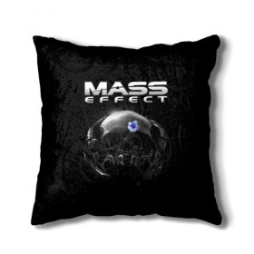 Подушка 3D с принтом Mass Effect в Тюмени, наволочка – 100% полиэстер, наполнитель – холлофайбер (легкий наполнитель, не вызывает аллергию). | состоит из подушки и наволочки. Наволочка на молнии, легко снимается для стирки | andromeda | n7 | игры | компьютерные игры | масс эффект