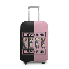 Чехол для чемодана 3D с принтом BlackPink  в Тюмени, 86% полиэфир, 14% спандекс | двустороннее нанесение принта, прорези для ручек и колес | black | blackpink | chae | jennie | jisoo | k pop | kim | lalisa | lisa | manoban | park | pink | rose | young | дженни | джису | ён | ким | лалиса | лиса | манобан | пак | розэ | че