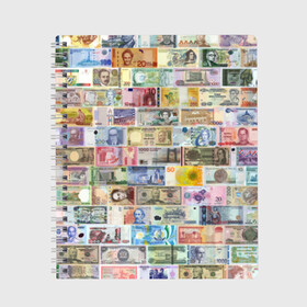 Тетрадь с принтом Деньги мира в Тюмени, 100% бумага | 48 листов, плотность листов — 60 г/м2, плотность картонной обложки — 250 г/м2. Листы скреплены сбоку удобной пружинной спиралью. Уголки страниц и обложки скругленные. Цвет линий — светло-серый
 | chf | eur | gbp | jpy | usd | баксы | банкноты | валюта | доллар | евро | купюры | паунд | рубль. | свисси | финансы | фунт стерлингов | швейцарский франк | японская йена