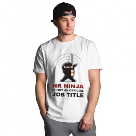 Футболка хлопок Оверсайз с принтом hr ninja в Тюмени, 100% хлопок | свободный крой, круглый ворот, “спинка” длиннее передней части | 