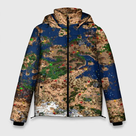 Мужская зимняя куртка 3D с принтом HEROES 3 HD pixel в Тюмени, верх — 100% полиэстер; подкладка — 100% полиэстер; утеплитель — 100% полиэстер | длина ниже бедра, свободный силуэт Оверсайз. Есть воротник-стойка, отстегивающийся капюшон и ветрозащитная планка. 

Боковые карманы с листочкой на кнопках и внутренний карман на молнии. | angel | armor | artwork | creature | dragon | fantasy | fantasy art | game | griffin | heroes | heroes maps | heroes of might and magic | knight | might and magic | sword | warriors | weapon | wings | герои