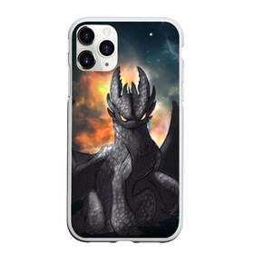 Чехол для iPhone 11 Pro матовый с принтом  Night Fury в Тюмени, Силикон |  | how to train your dragon | night fury | беззубик | дракон | как приручить дракона | ночная фурия