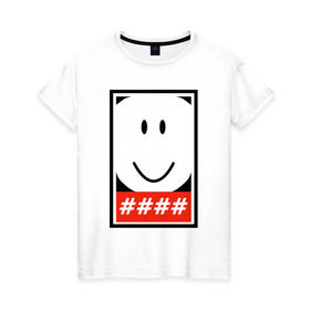 Женская футболка хлопок с принтом Roblox Ruben Sim T-Shirt в Тюмени, 100% хлопок | прямой крой, круглый вырез горловины, длина до линии бедер, слегка спущенное плечо | roblox | roblox t shirt | ruben | ruben sim | sim | t shirt | роблокс | футболка roblox | футболка роблокс