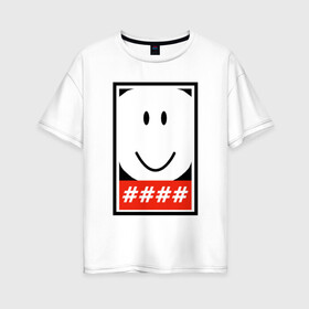Женская футболка хлопок Oversize с принтом Roblox Ruben Sim T-Shirt в Тюмени, 100% хлопок | свободный крой, круглый ворот, спущенный рукав, длина до линии бедер
 | Тематика изображения на принте: roblox | roblox t shirt | ruben | ruben sim | sim | t shirt | роблокс | футболка roblox | футболка роблокс