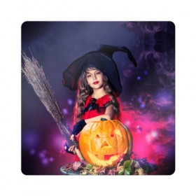 Магнит виниловый Квадрат с принтом Маленькая ведьма в Тюмени, полимерный материал с магнитным слоем | размер 9*9 см, закругленные углы | beautiful | crimson | cute | dress | girl | gloves | hair | halloween | hat | holiday | little | long | night | pumpkin | red | smoke | witch | ведьма | волосы | д | девочка | держит | дым | красивая | красная | маленькая | малиновый | метла | милая | ноч