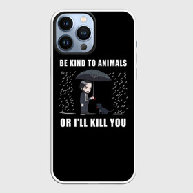 Чехол для iPhone 13 Pro Max с принтом Be Kind to Animals в Тюмени,  |  | Тематика изображения на принте: be kind to animals | cinema | dog | dogs | john wick | keanu reeves | джон уик | животные | пес | собака