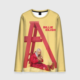 Мужской лонгслив 3D с принтом Billie Eilish в Тюмени, 100% полиэстер | длинные рукава, круглый вырез горловины, полуприлегающий силуэт | Тематика изображения на принте: bad guy | bellyache | billie eilish | bury a friend | ocean eyes | when we all fall asleep where do we go | билли айлиш | музыка | певица