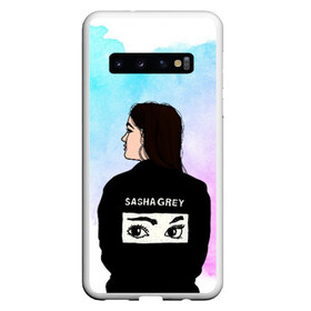 Чехол для Samsung Galaxy S10 с принтом Саша Грей Sasha Grey в Тюмени, Силикон | Область печати: задняя сторона чехла, без боковых панелей | sasha grey | актриса | арт | грей | мода | прон | саша грей