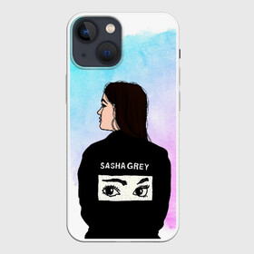 Чехол для iPhone 13 mini с принтом Саша Грей Sasha Grey в Тюмени,  |  | Тематика изображения на принте: sasha grey | актриса | арт | грей | мода | прон | саша грей