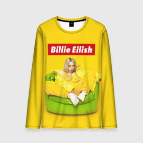 Мужской лонгслив 3D с принтом Billie Eilish в Тюмени, 100% полиэстер | длинные рукава, круглый вырез горловины, полуприлегающий силуэт | Тематика изображения на принте: bad guy | bellyache | billie eilish | bury a friend | ocean eyes | when we all fall asleep where do we go | билли айлиш | музыка | певица