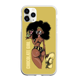 Чехол для iPhone 11 Pro матовый с принтом Chocolate girl в Тюмени, Силикон |  | africa | african | beautiful | big | black | chocolate | cocktail | exotic | girl | hat | look | round | slim | sunny | turn | африка | большие | взгляд | девушка | держит | коктейль | красивая | круглы | купальник | надпись | очки | полосатый |