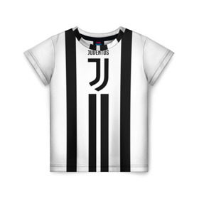 Детская футболка 3D с принтом Juventus в Тюмени, 100% гипоаллергенный полиэфир | прямой крой, круглый вырез горловины, длина до линии бедер, чуть спущенное плечо, ткань немного тянется | juventus | ronaldo | роналдо | ювентус