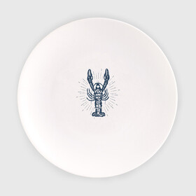 Тарелка с принтом You are my lobster  в Тюмени, фарфор | диаметр - 210 мм
диаметр для нанесения принта - 120 мм | Тематика изображения на принте: crayfish | lobster | лобстер | надписи | рак