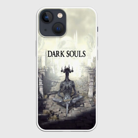 Чехол для iPhone 13 mini с принтом DARK SOULS в Тюмени,  |  | art | artwork | crown | dark soul | dark souls iii | death | digital art | embers | fanatsy | fire | flames | game | mask | skeletons | воин | минимализм | рыцарь | тёмные души