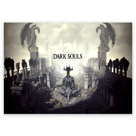 Поздравительная открытка с принтом DARK SOULS в Тюмени, 100% бумага | плотность бумаги 280 г/м2, матовая, на обратной стороне линовка и место для марки
 | art | artwork | crown | dark soul | dark souls iii | death | digital art | embers | fanatsy | fire | flames | game | mask | skeletons | воин | минимализм | рыцарь | тёмные души