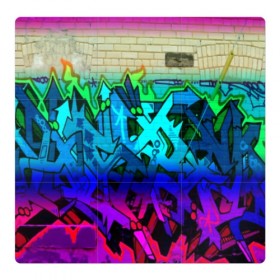 Магнитный плакат 3Х3 с принтом graffiti neon в Тюмени, Полимерный материал с магнитным слоем | 9 деталей размером 9*9 см | felipe pantone | grafiti | paint | street art | urban | город | граффити | искусство | кирпичи | краски | рисунки | стена | улицы | уличное искусство